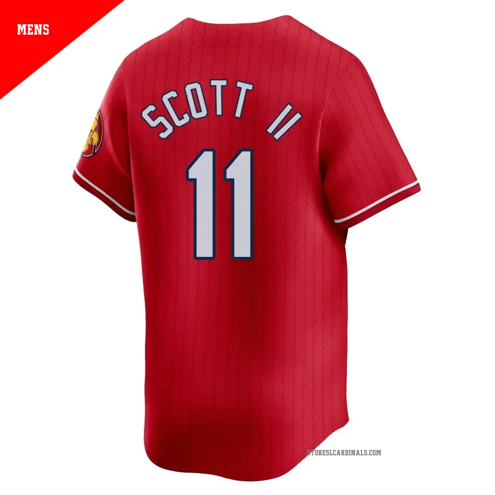 Men's #11 Victor Scott II St. Louis Cardinals Red Limited 2024