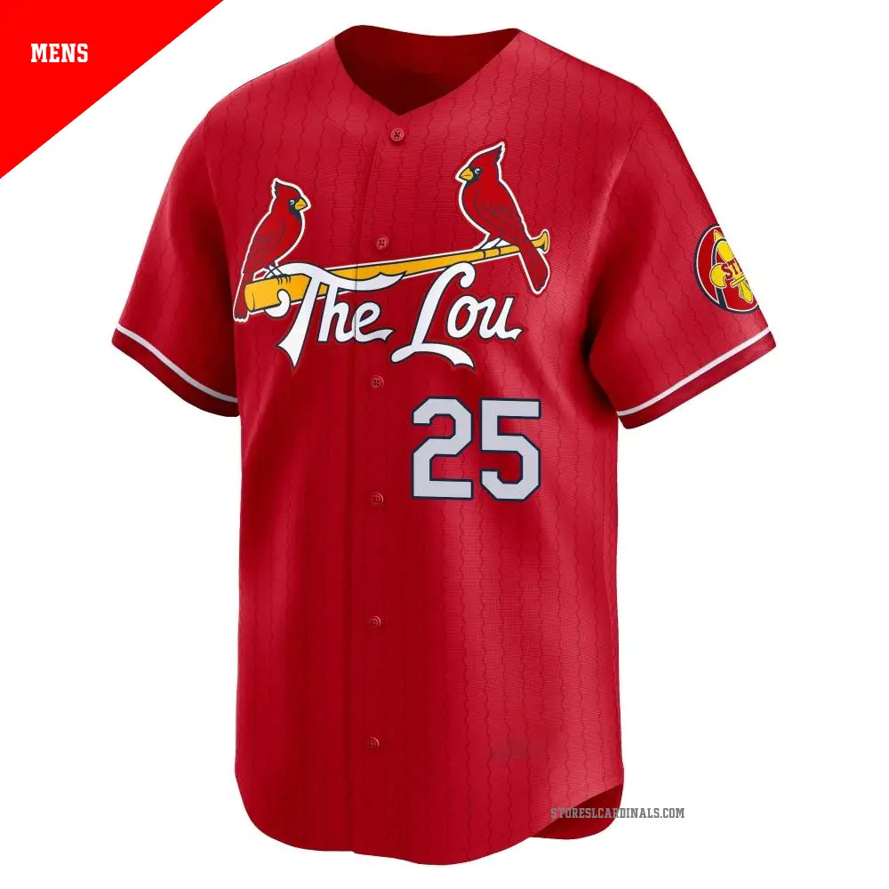 Men's #25 Mark McGwire St. Louis Cardinals Red Limited 2024 City