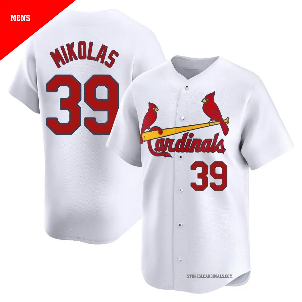 Men's ＃39 Miles Mikolas St. Louis Cardinals White Limited Home Jersey