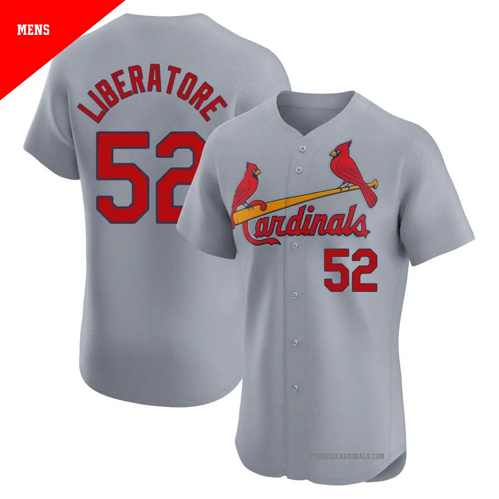 Men's ＃52 Matthew Liberatore St. Louis Cardinals Gray Elite Road Jersey