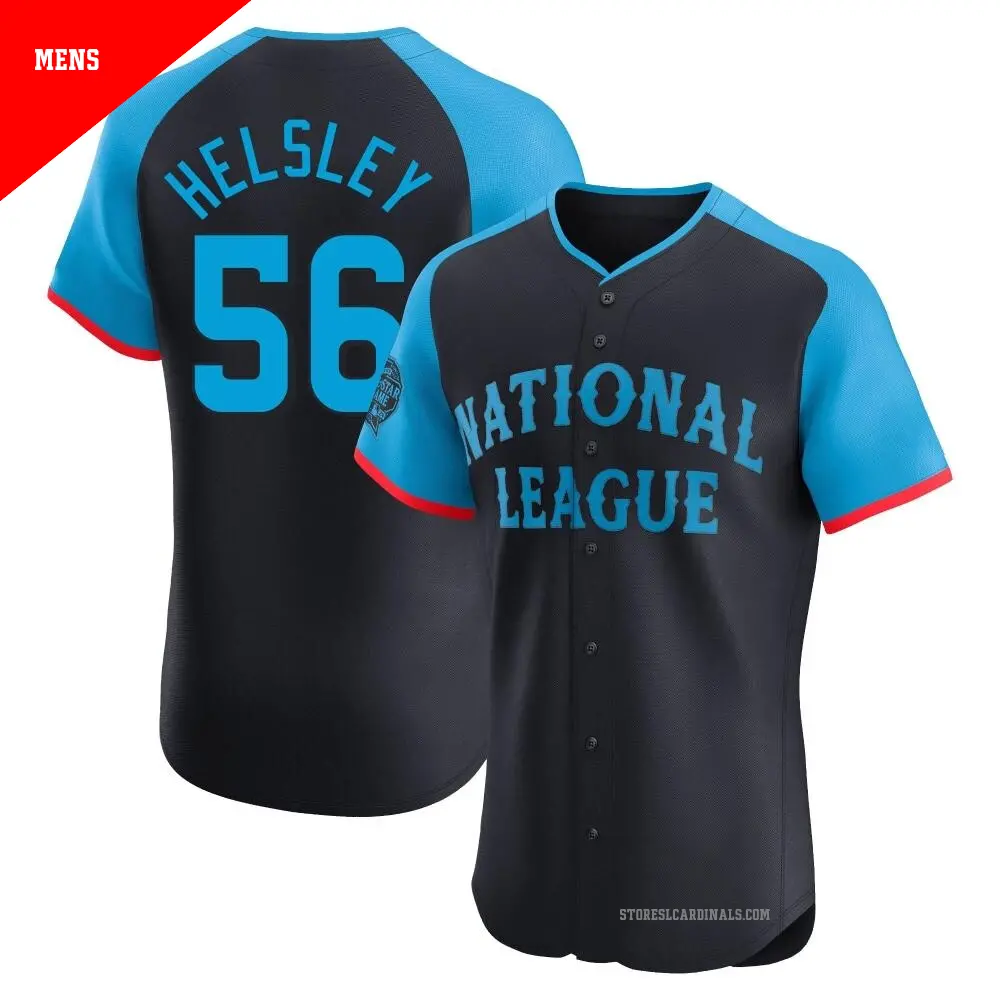 Men's ＃56 Ryan Helsley St. Louis Cardinals Navy Elite National League 2024 All-Star Game Jersey