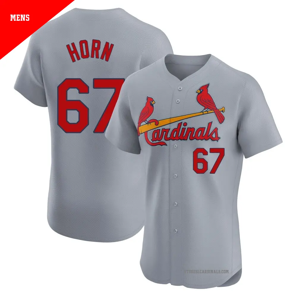 Men's ＃67 Bailey Horn St. Louis Cardinals Gray Elite Road Jersey