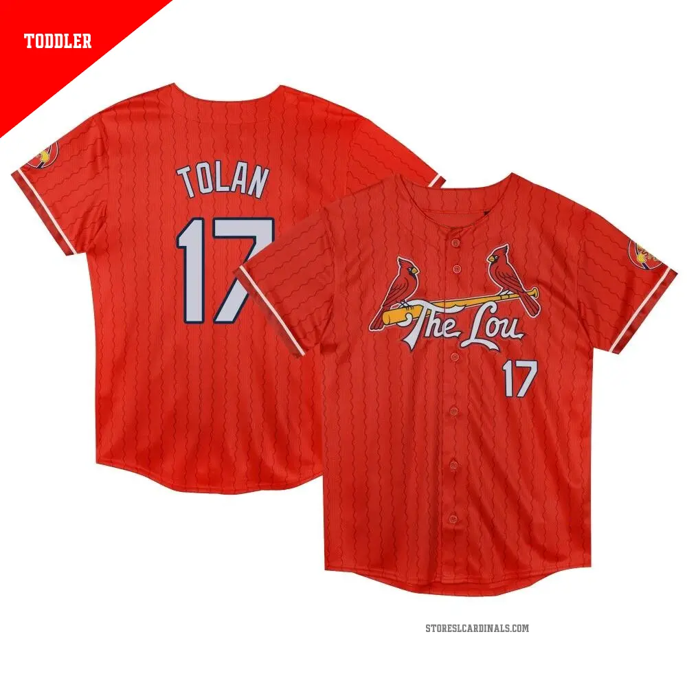 Toddler ＃17 Bobby Tolan St. Louis Cardinals Red Limited Preschool 2024 City Connect Jersey