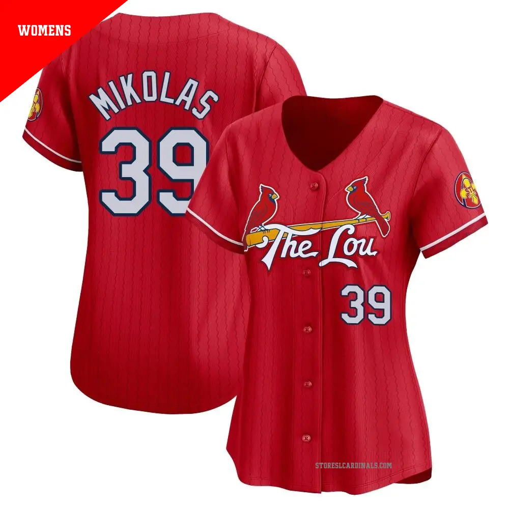 Women's ＃39 Miles Mikolas St. Louis Cardinals Red Limited 2024 City Connect Jersey