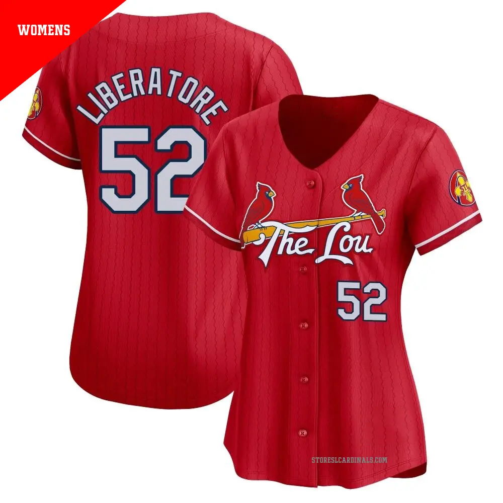 Women's ＃52 Matthew Liberatore St. Louis Cardinals Red Limited 2024 City Connect Jersey