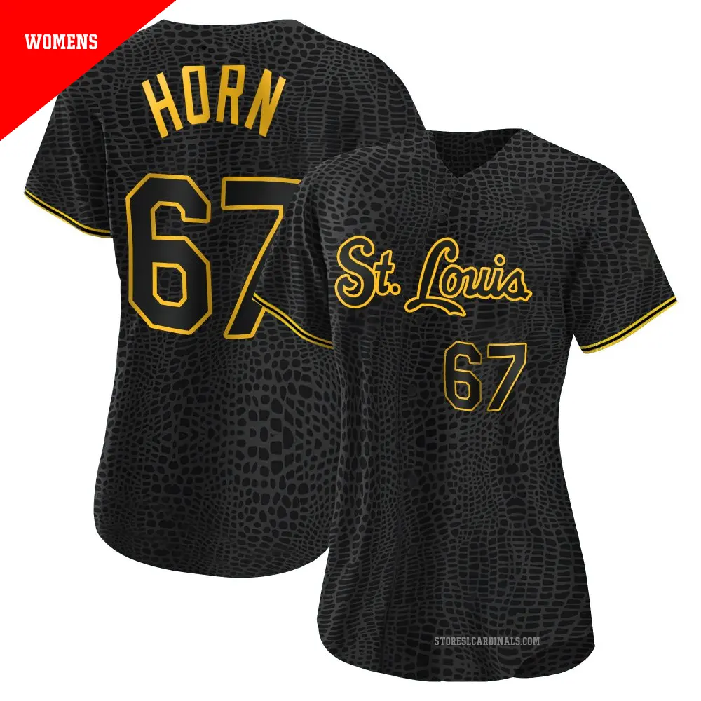 Women's ＃67 Bailey Horn St. Louis Cardinals Black Authentic Snake Skin City Jersey