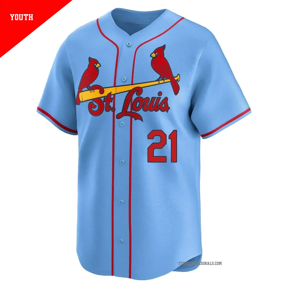Youth #21 Lars Nootbaar St. Louis Cardinals Light Blue