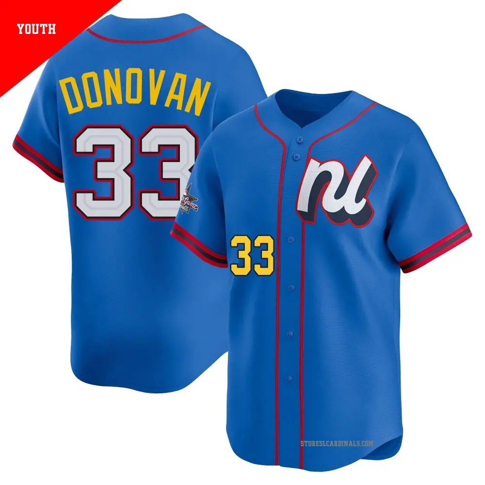 Youth #33 Brendan Donovan St. Louis Cardinals Blue Limited