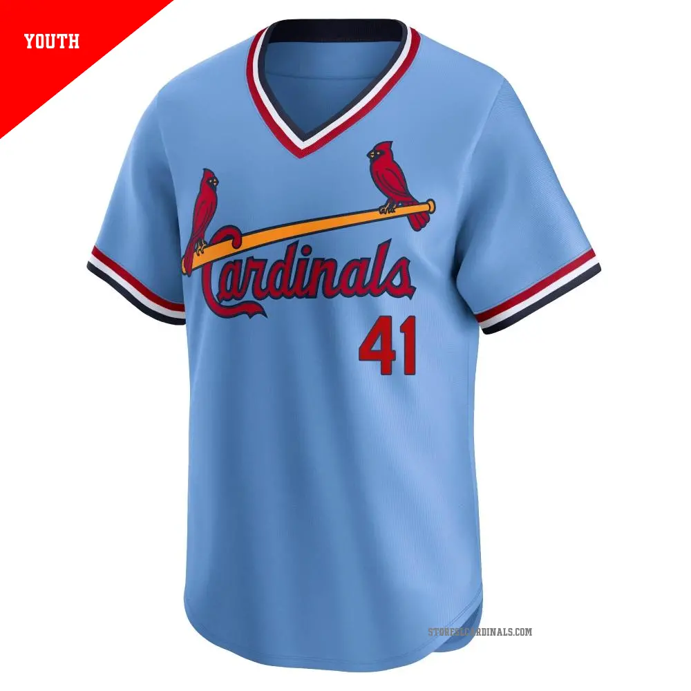 Youth #41 Alec Burleson St. Louis Cardinals Light Blue Limited