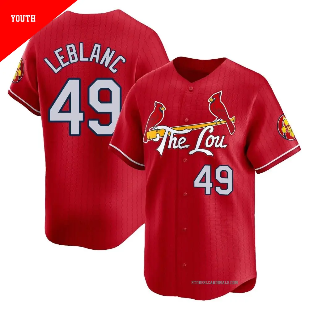 Youth ＃49 Wade LeBlanc St. Louis Cardinals Red Limited 2024 City Connect Jersey