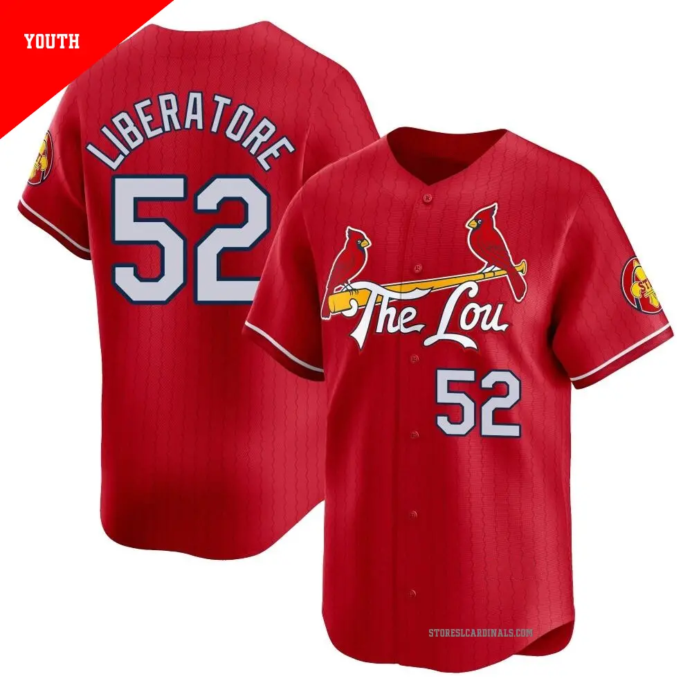 Youth ＃52 Matthew Liberatore St. Louis Cardinals Red Limited 2024 City Connect Jersey