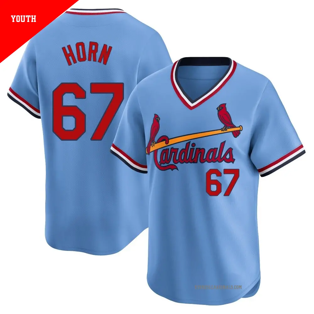 Youth ＃67 Bailey Horn St. Louis Cardinals Light Blue Limited Cooperstown Collection Jersey