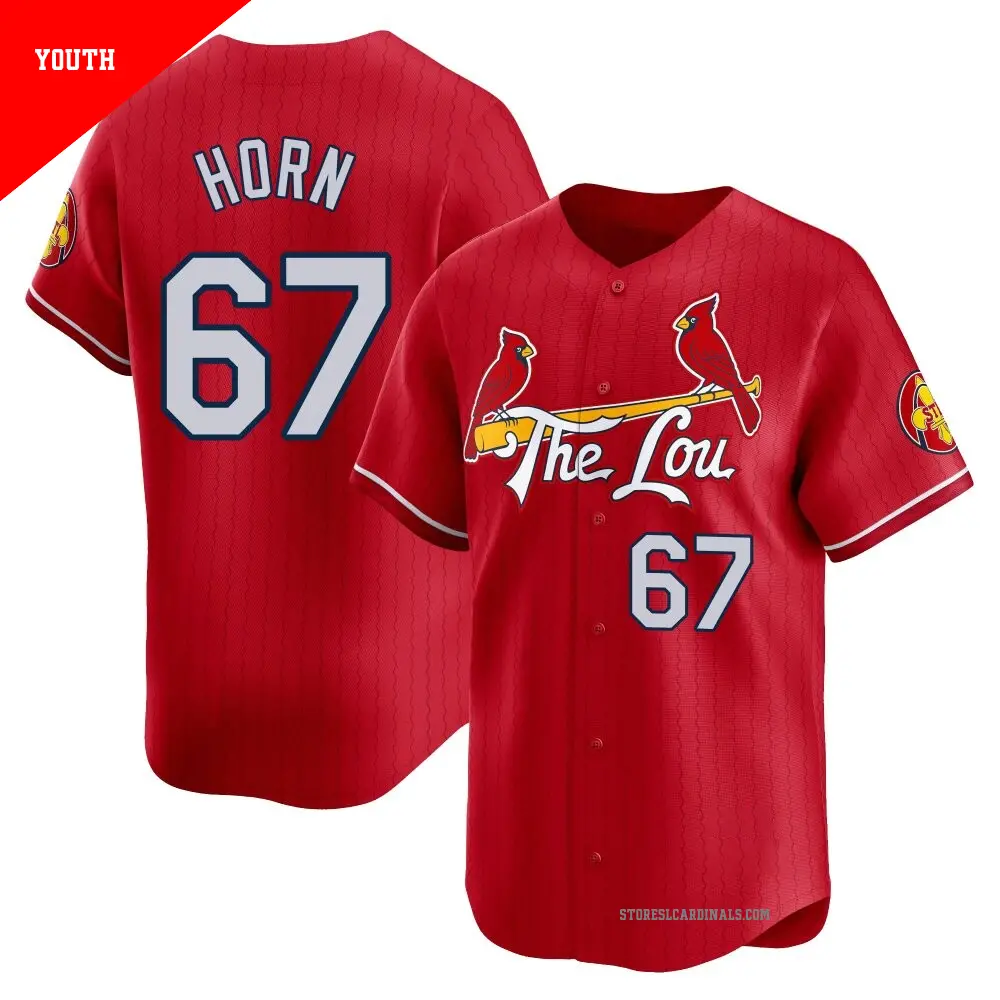 Youth ＃67 Bailey Horn St. Louis Cardinals Red Limited 2024 City Connect Jersey